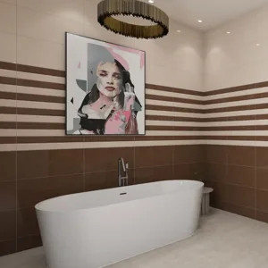 Bathroom Tiles - PROGETTO BROWN LIGHT PL 30X60 CM